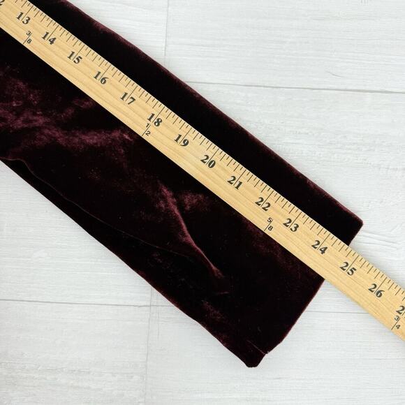 Eileen Fisher Silk Blend Velvet Blazer Jacket Medium Burgundy Pockets Holiday - Picture 13 of 16